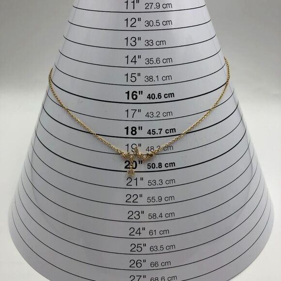 18K Gold Plated Women's Heart Beat Necklace Cubic Zirconia Waterproof Delicate - Picture 7 of 11